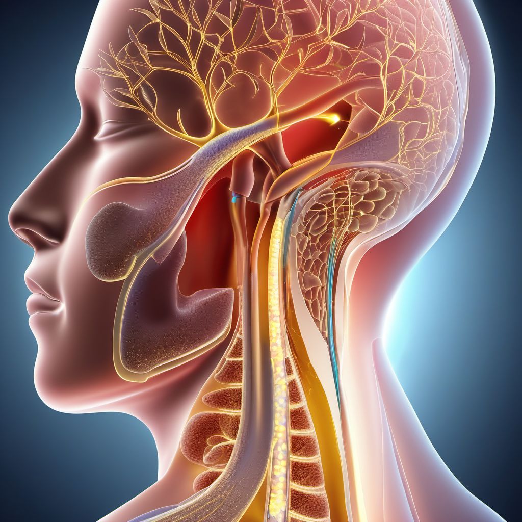 Injury of abducent nerve, unspecified side digital illustration