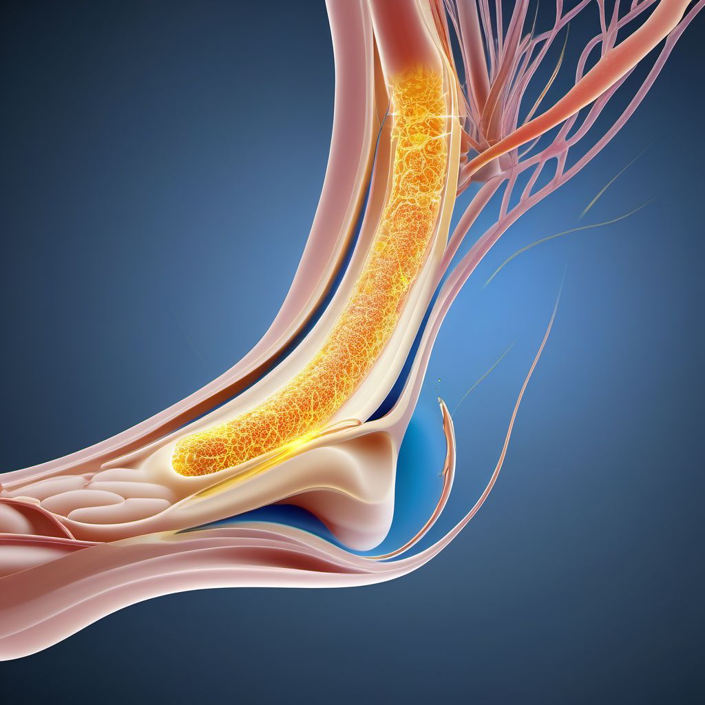 Injury of abducent nerve, right side digital illustration