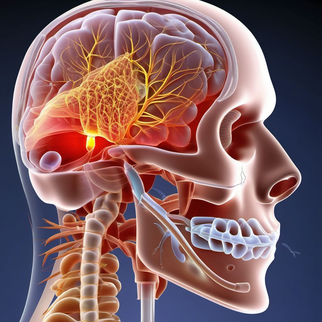 Injury of olfactory [1st ] nerve, unspecified side digital illustration