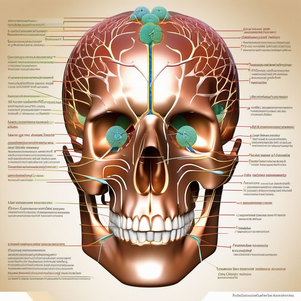 Injury of other cranial nerves, unspecified side digital illustration