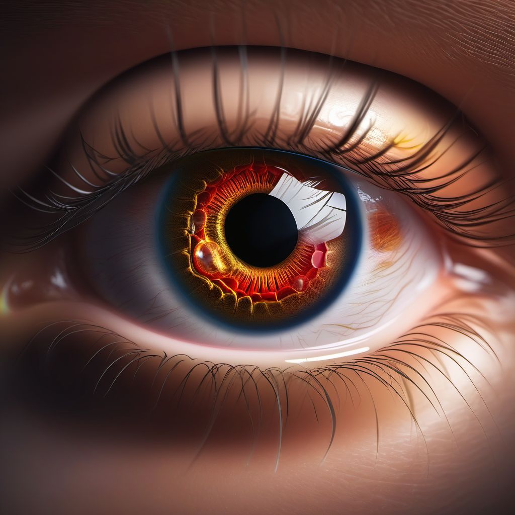 Injury of conjunctiva and corneal abrasion without foreign body, unspecified eye digital illustration