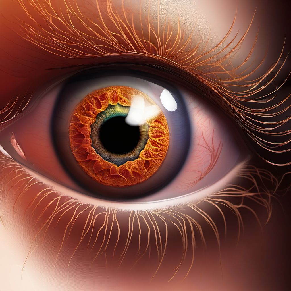 Contusion of eyeball and orbital tissues digital illustration