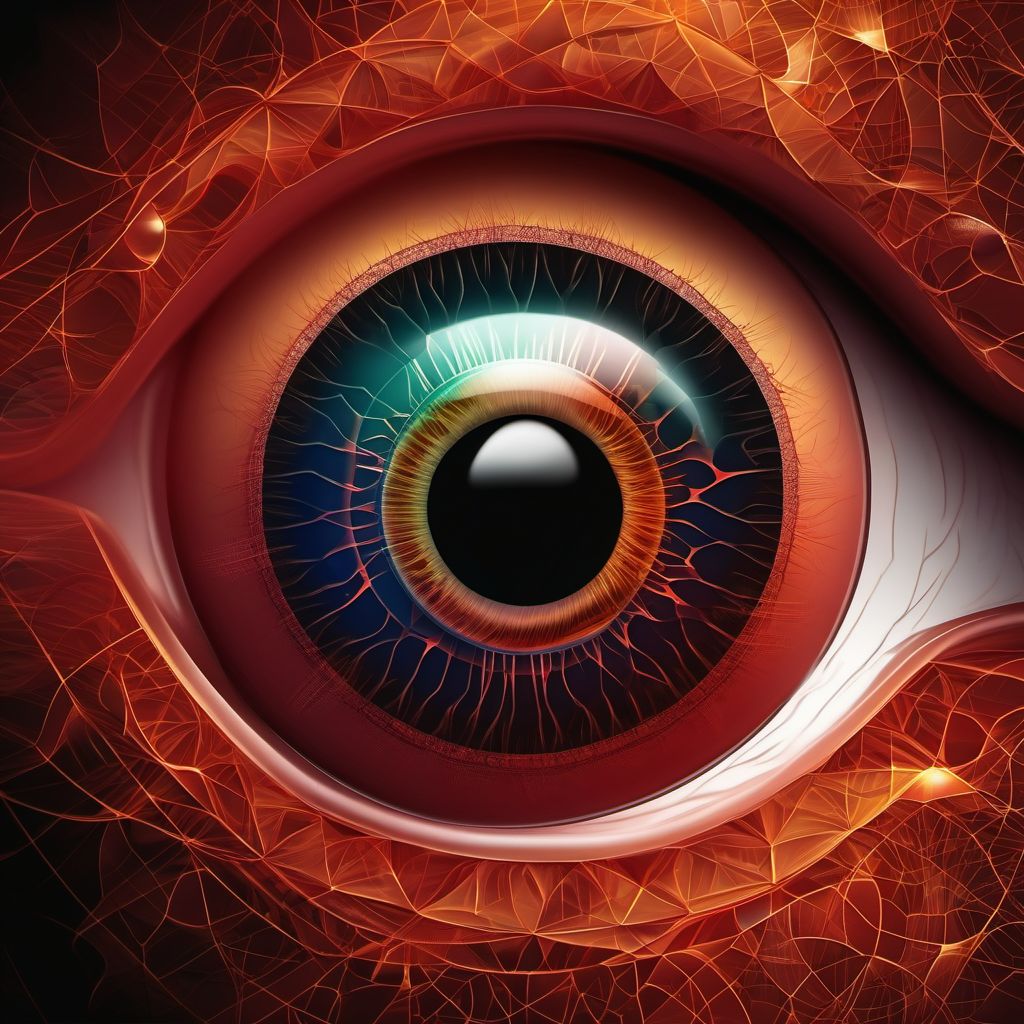 Contusion of eyeball and orbital tissues, unspecified eye digital illustration