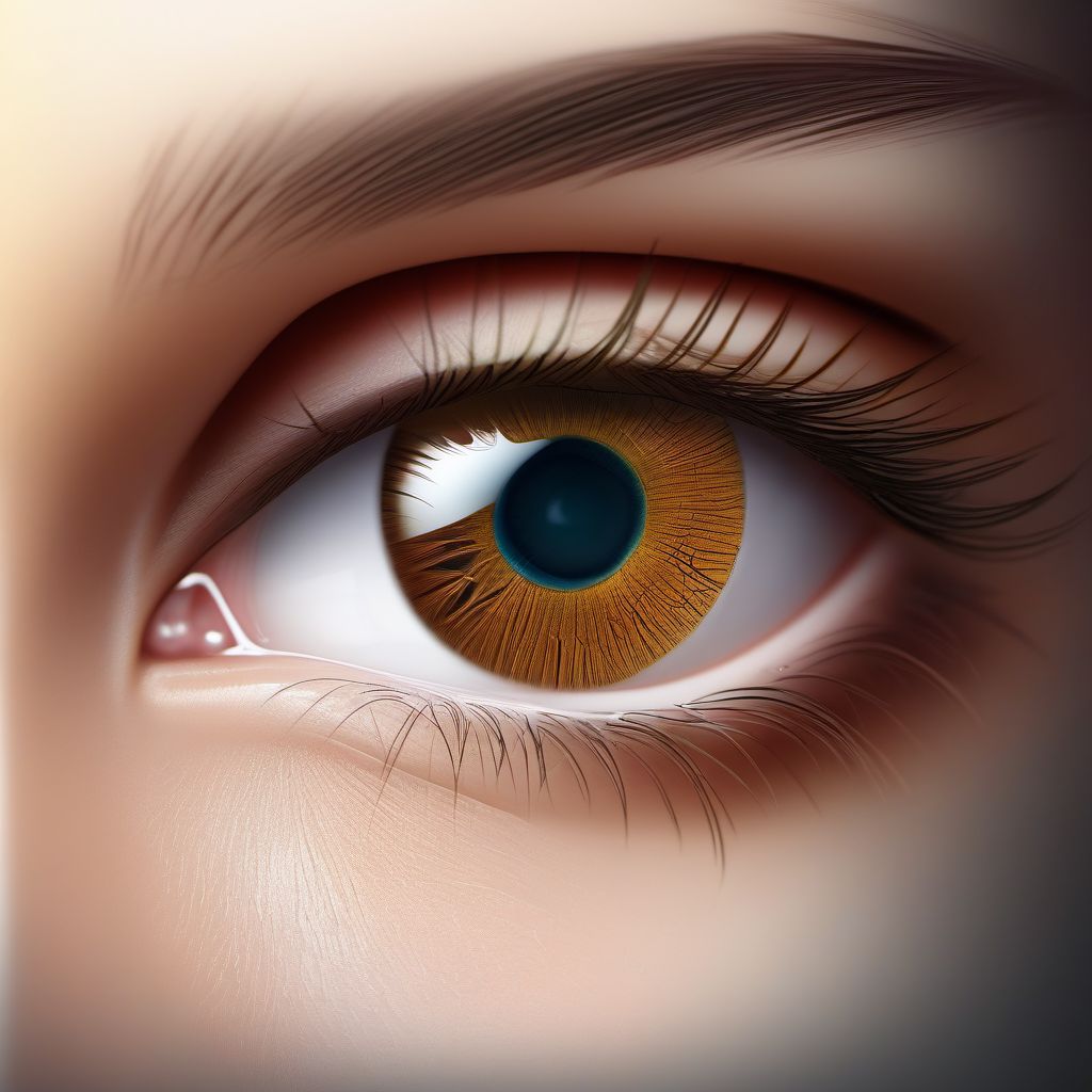 Ocular laceration without prolapse or loss of intraocular tissue, unspecified eye digital illustration