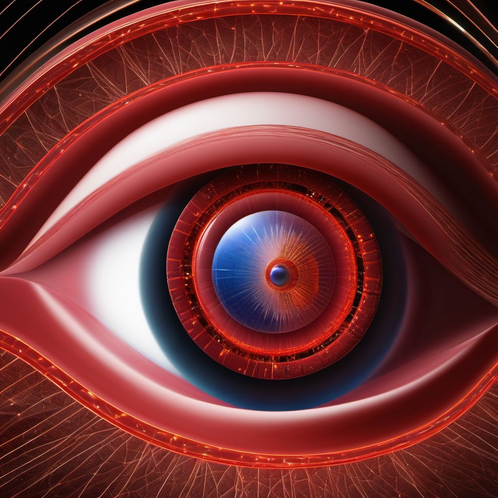 Penetrating wound of orbit with or without foreign body, unspecified eye digital illustration