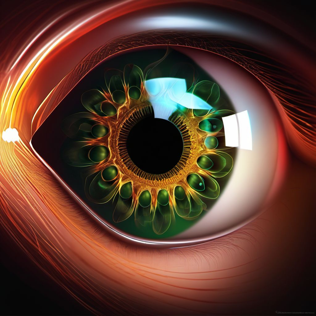 Avulsion of eye digital illustration