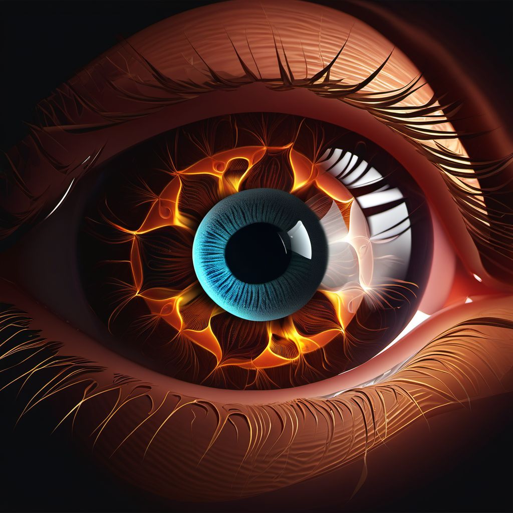 Avulsion of unspecified eye digital illustration