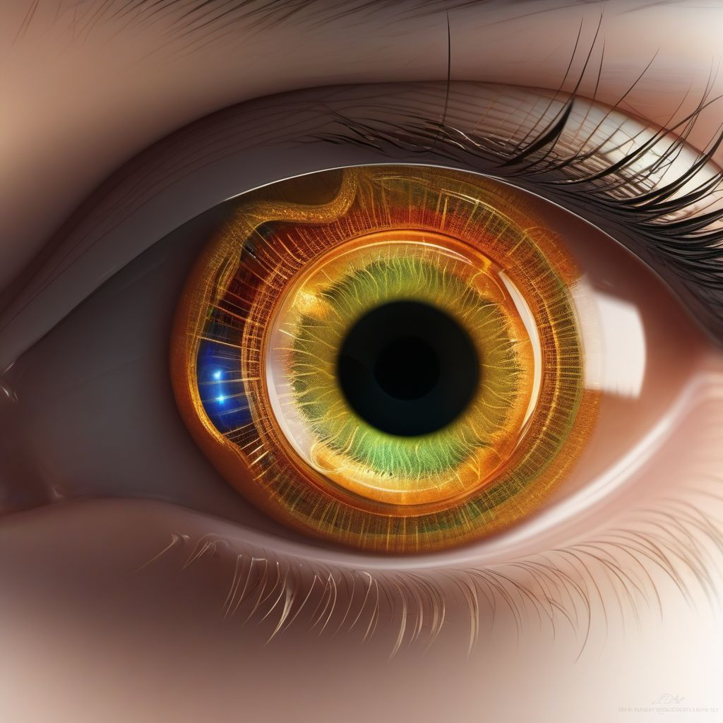 Other injuries of right eye and orbit digital illustration