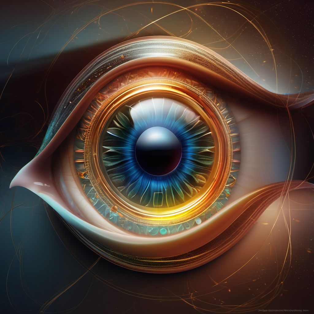 Unspecified injury of unspecified eye and orbit digital illustration