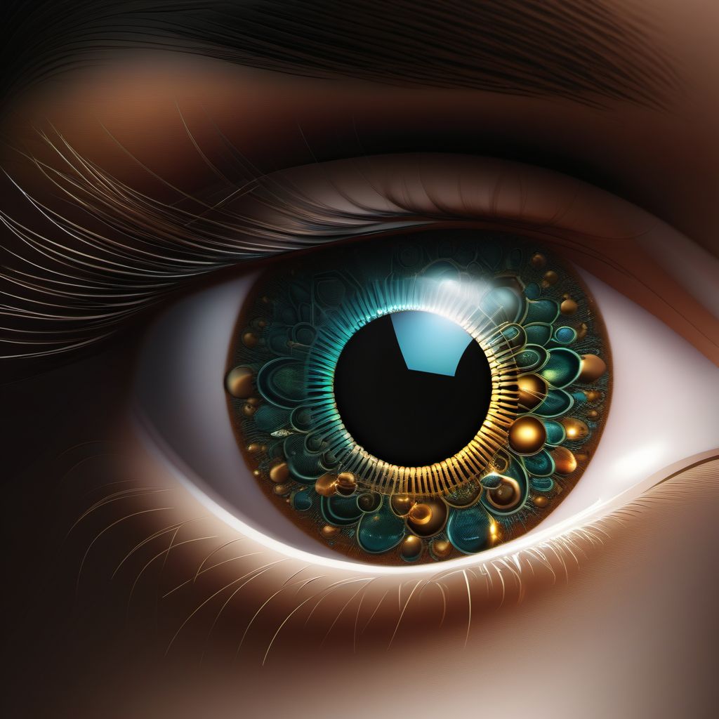 Unspecified injury of right eye and orbit digital illustration