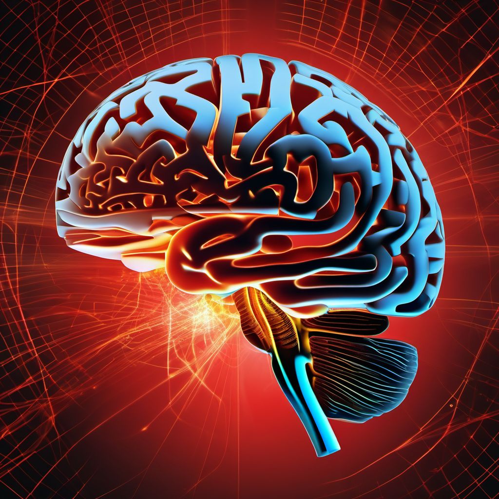 Focal traumatic brain injury digital illustration