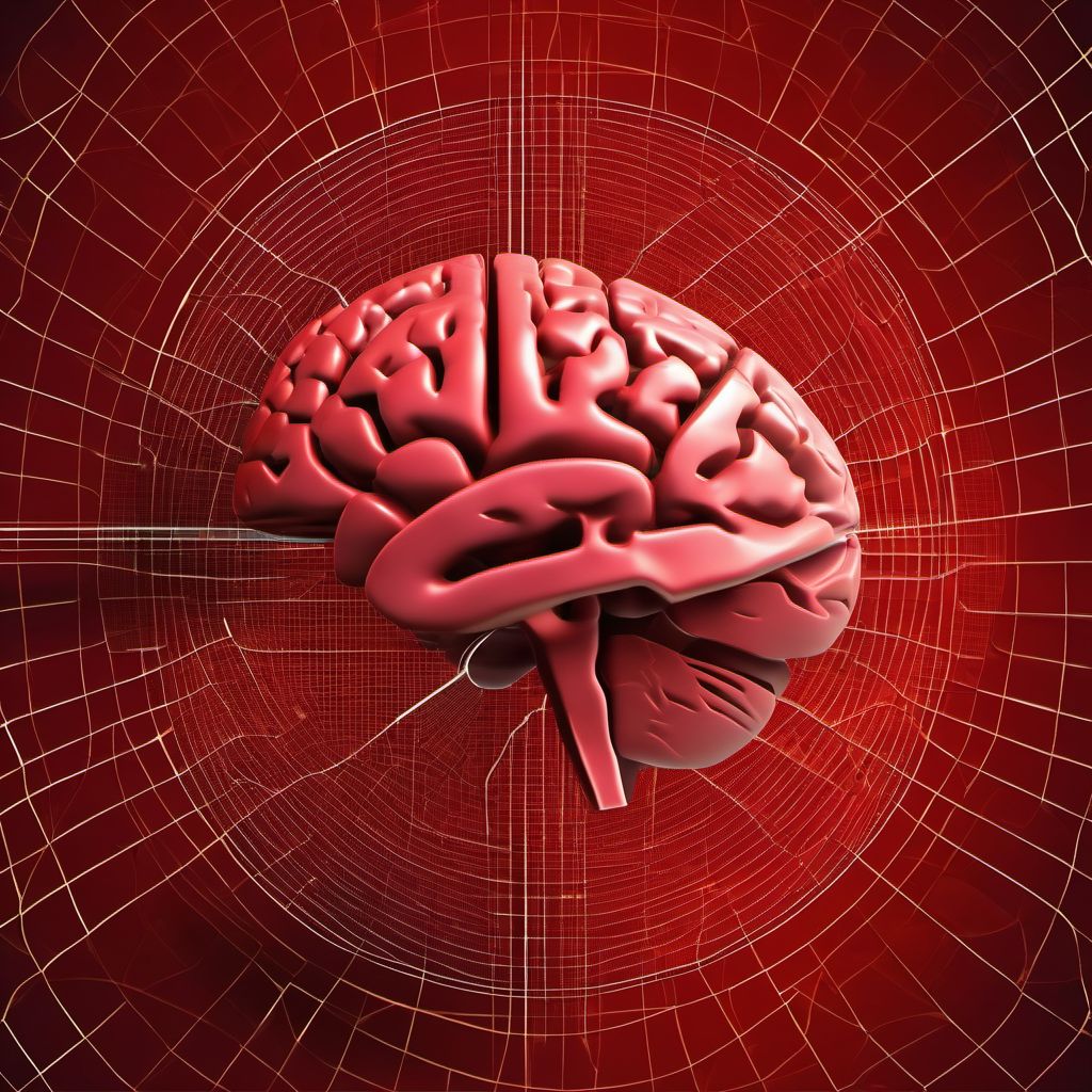 Contusion and laceration of left cerebrum without loss of consciousness digital illustration