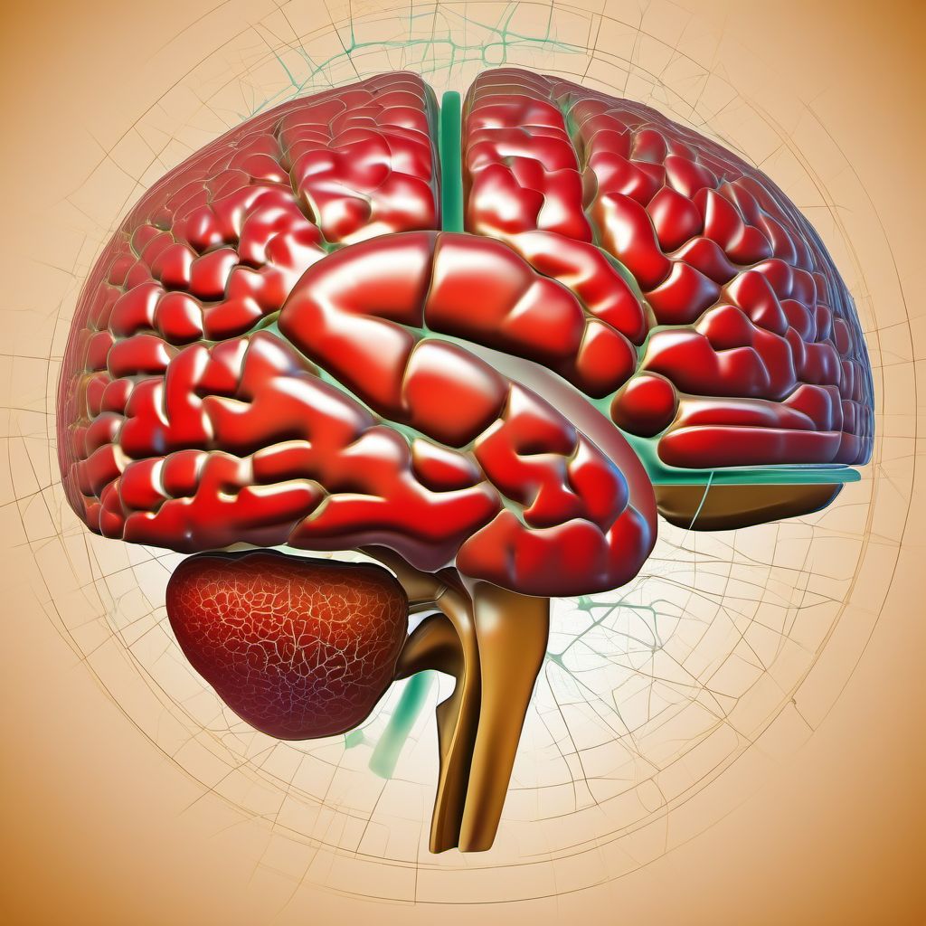 Contusion and laceration of cerebrum, unspecified, with loss of consciousness of 1 hour to 5 hours 59 minutes digital illustration