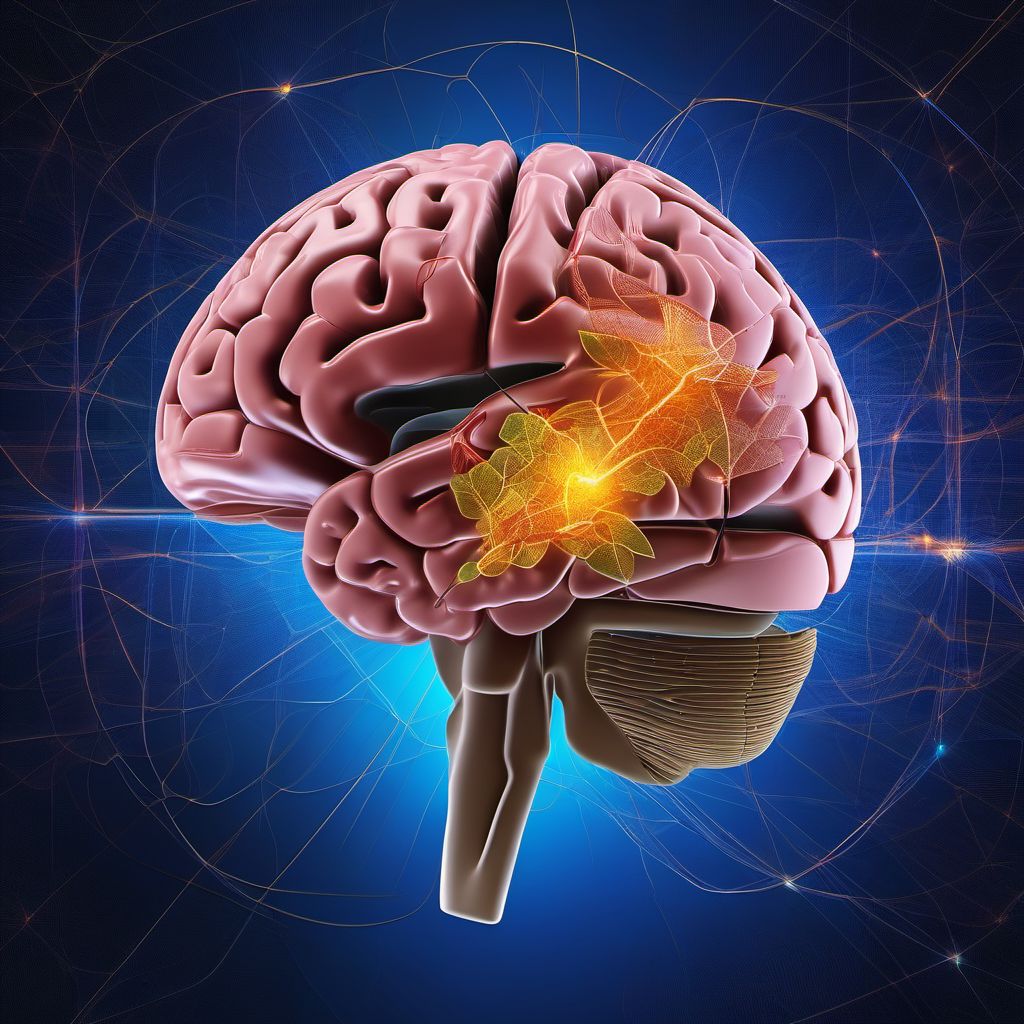 Contusion and laceration of cerebrum, unspecified, with loss of consciousness greater than 24 hours with return to pre-existing conscious level digital illustration