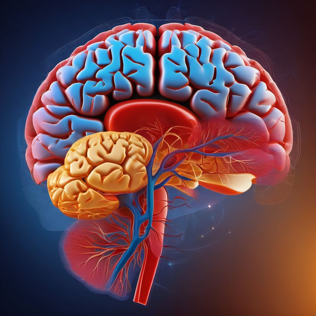 Contusion and laceration of cerebrum, unspecified, with loss of consciousness of unspecified duration digital illustration