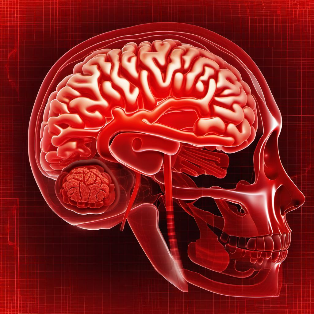 Traumatic hemorrhage of cerebrum, unspecified digital illustration