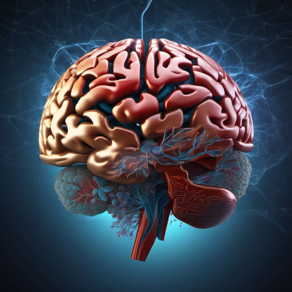 Traumatic hemorrhage of cerebrum, unspecified, with loss of consciousness greater than 24 hours with return to pre-existing conscious level digital illustration