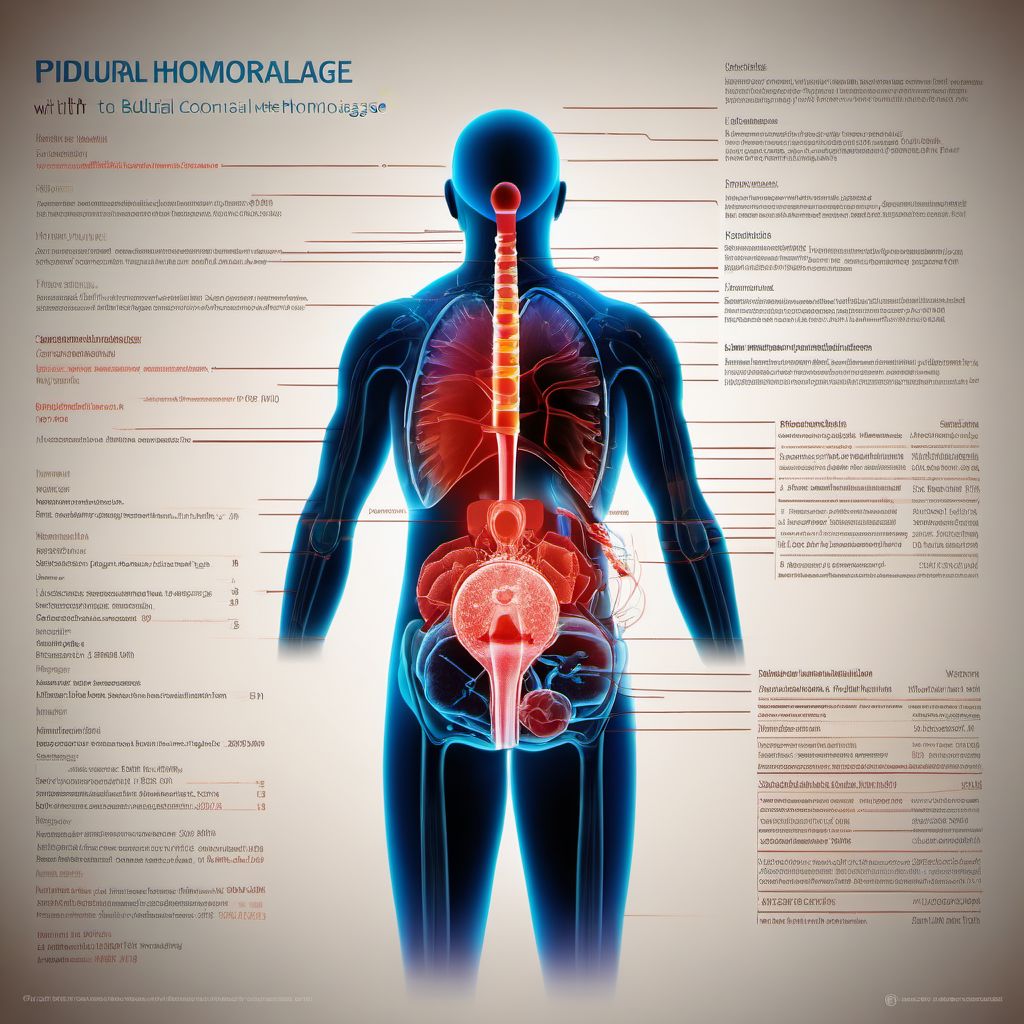 Epidural hemorrhage with loss of consciousness of 31 minutes to 59 minutes digital illustration