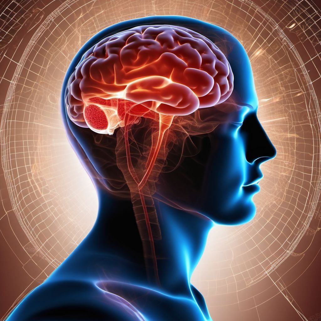 Traumatic subdural hemorrhage with loss of consciousness greater than 24 hours with return to pre-existing conscious level digital illustration