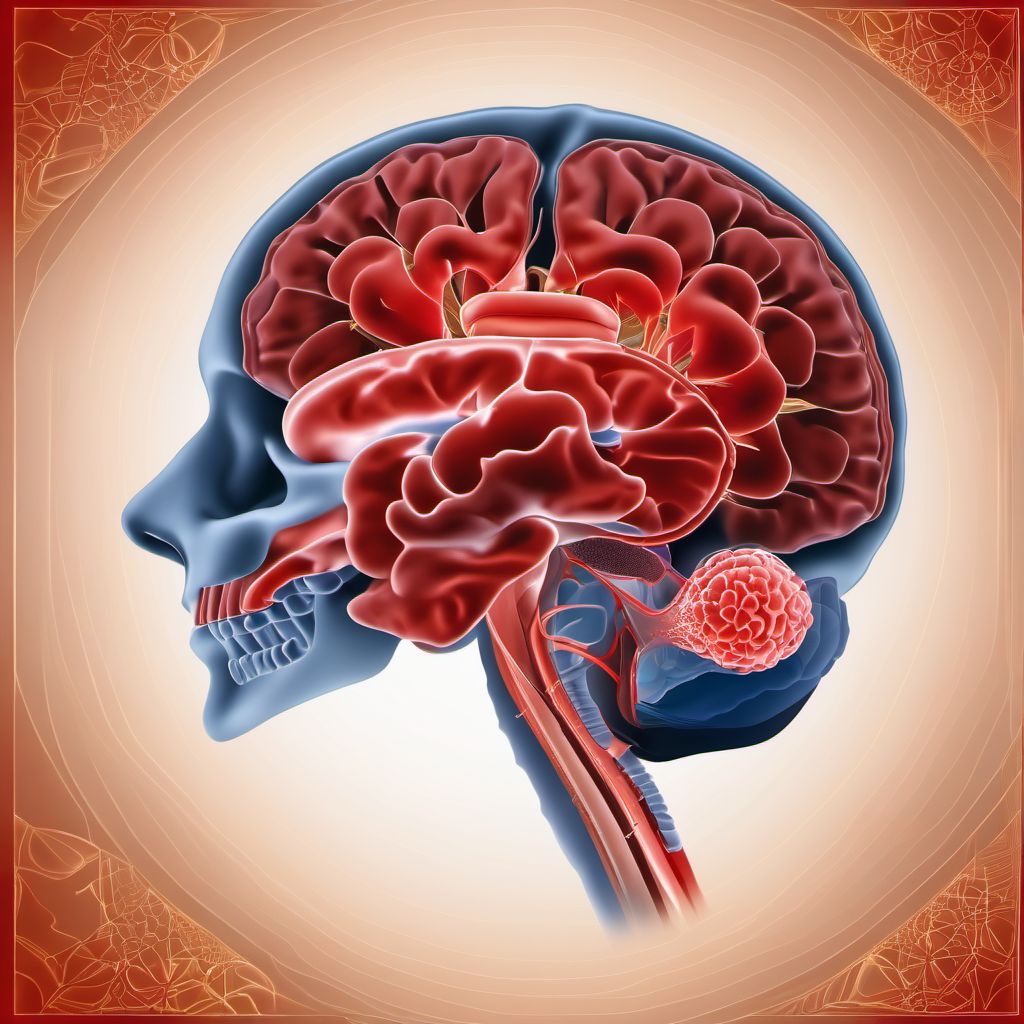 Traumatic subdural hemorrhage with loss of consciousness of unspecified duration digital illustration