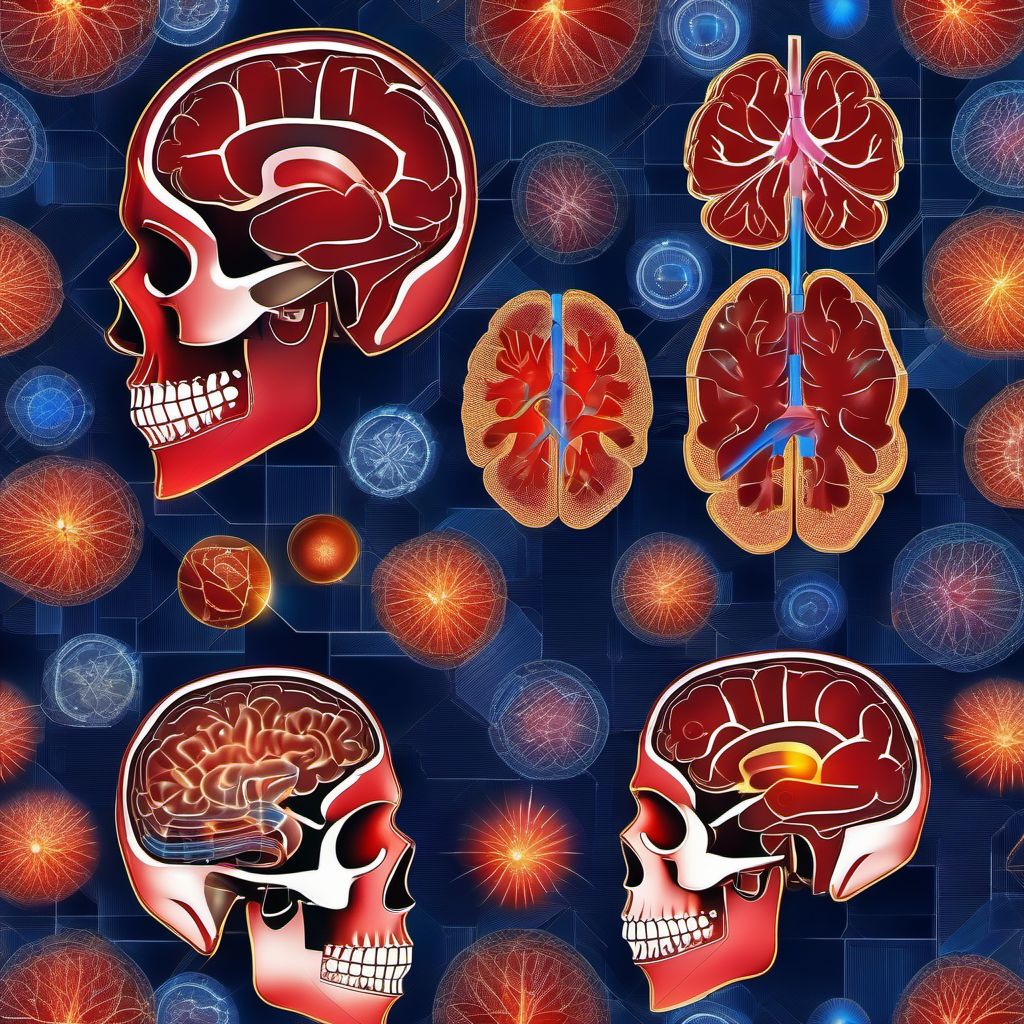 Other specified intracranial injury without loss of consciousness digital illustration