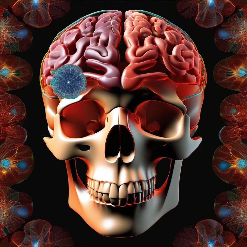 Unspecified intracranial injury with loss of consciousness of 6 hours to 24 hours digital illustration