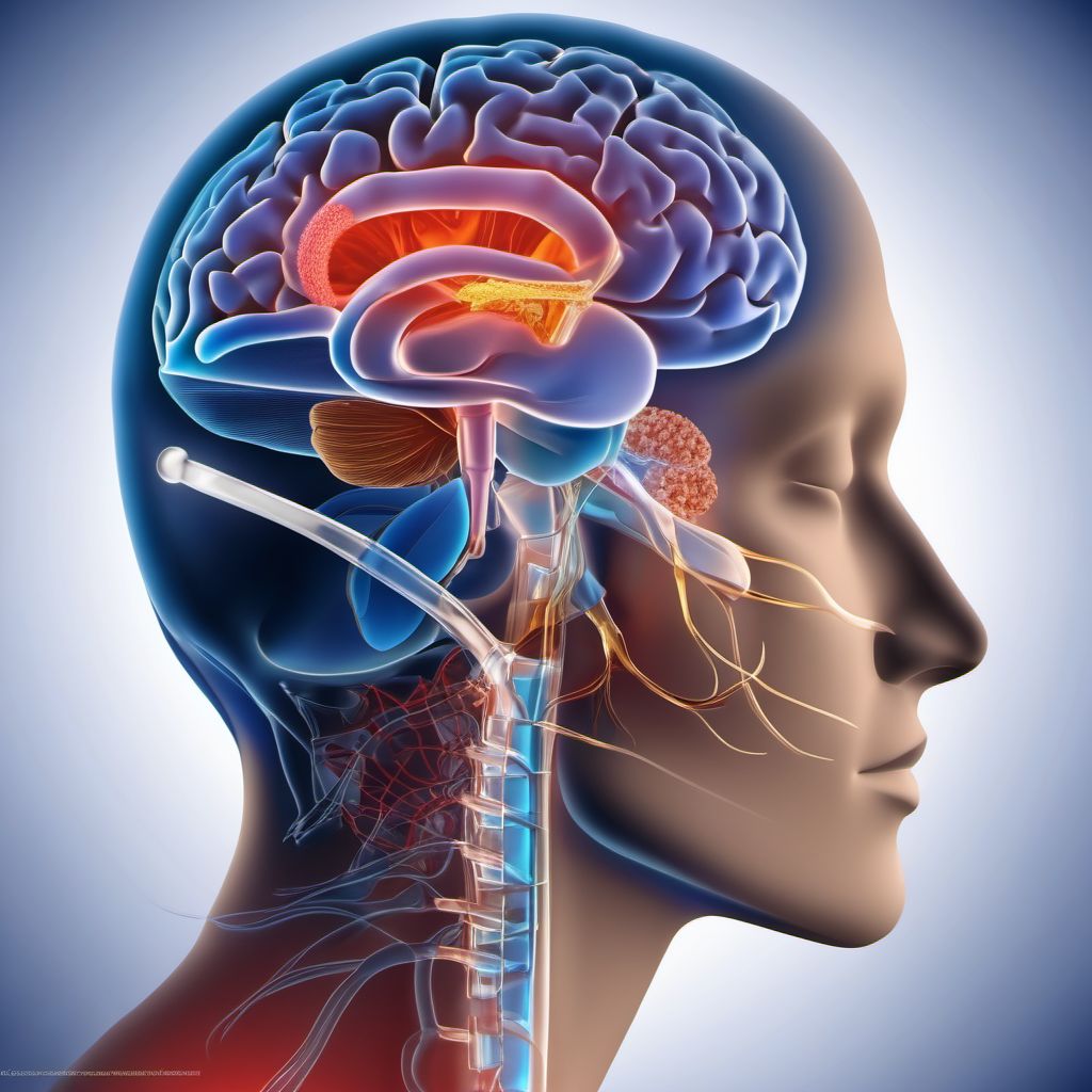 Unspecified intracranial injury with loss of consciousness of any duration with death due to other cause prior to regaining consciousness digital illustration