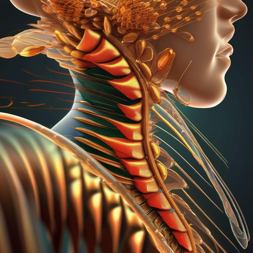 Insect bite of other specified part of neck digital illustration
