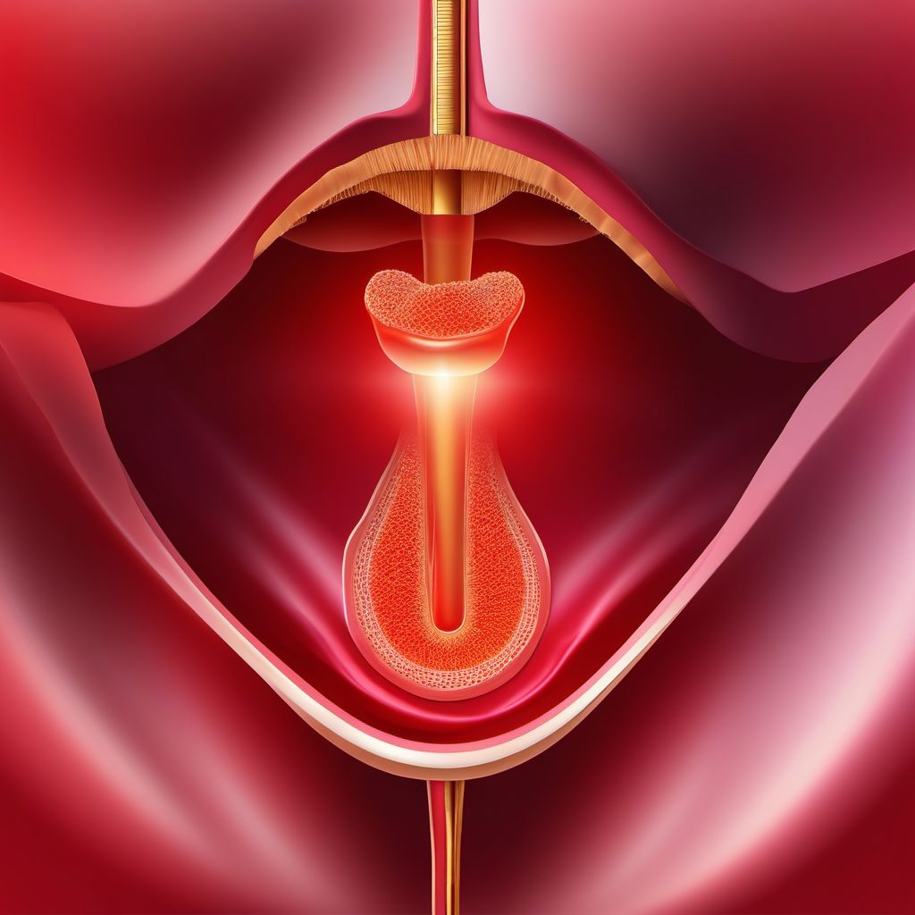 Unspecified open wound of vocal cord digital illustration