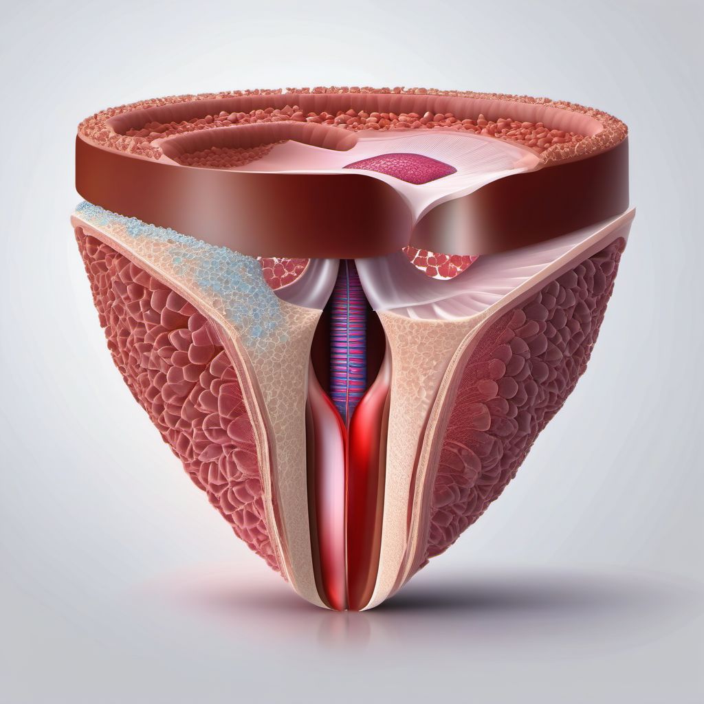 Unspecified open wound of thyroid gland digital illustration