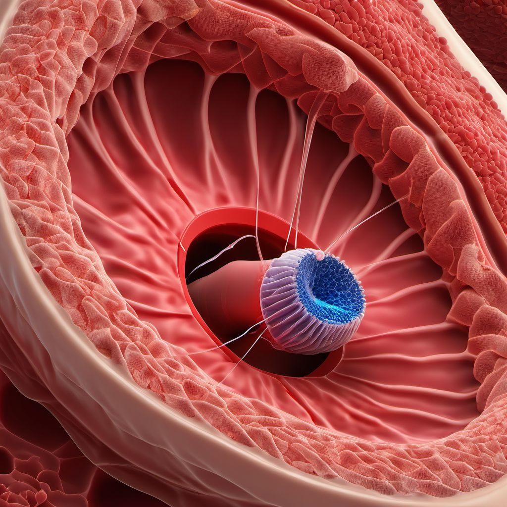 Puncture wound without foreign body of pharynx and cervical esophagus digital illustration