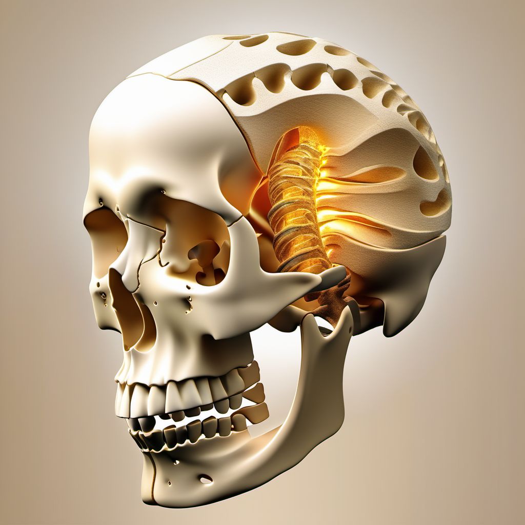 Other fracture of first cervical vertebra digital illustration