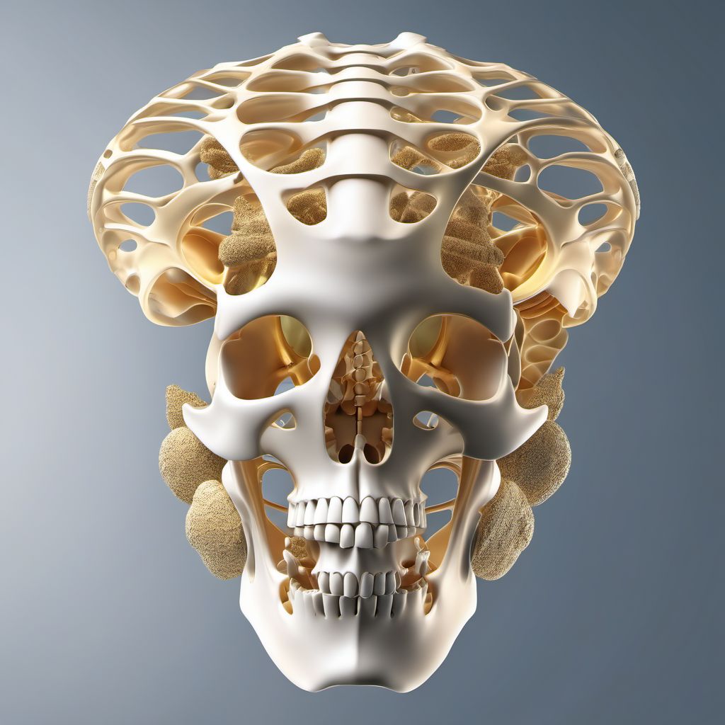 Unspecified traumatic spondylolisthesis of second cervical vertebra digital illustration