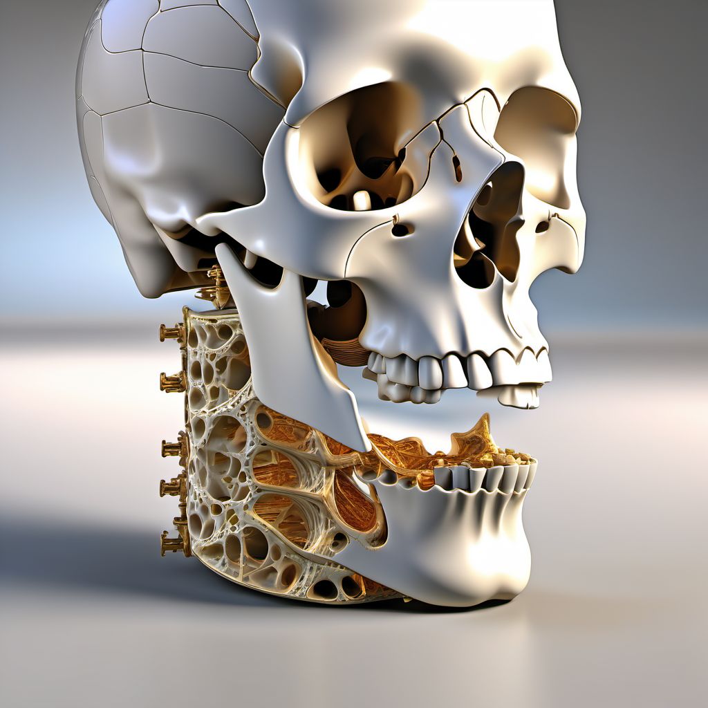 Other nondisplaced fracture of second cervical vertebra digital illustration