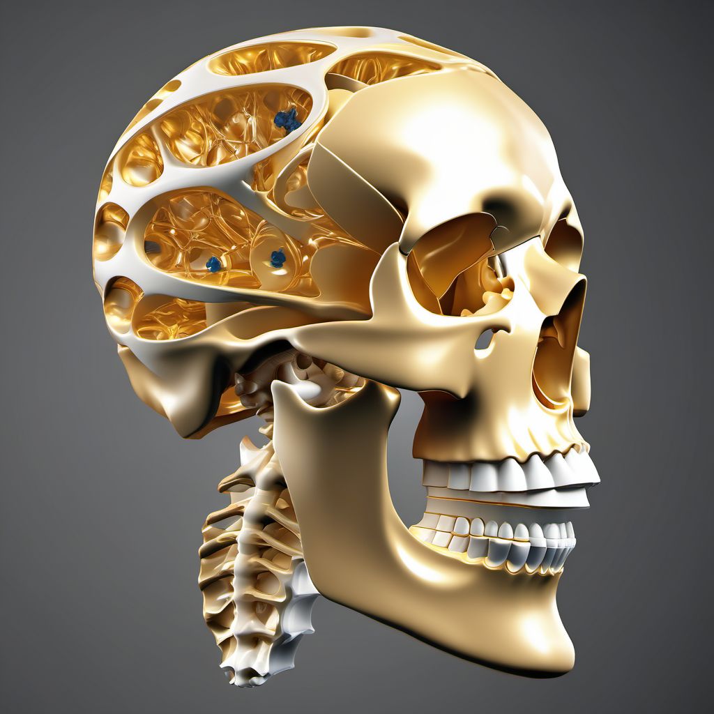 Other traumatic spondylolisthesis of fourth cervical vertebra digital illustration