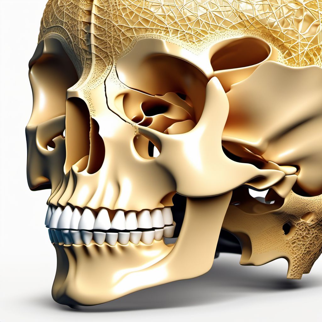 Other fracture of fourth cervical vertebra digital illustration