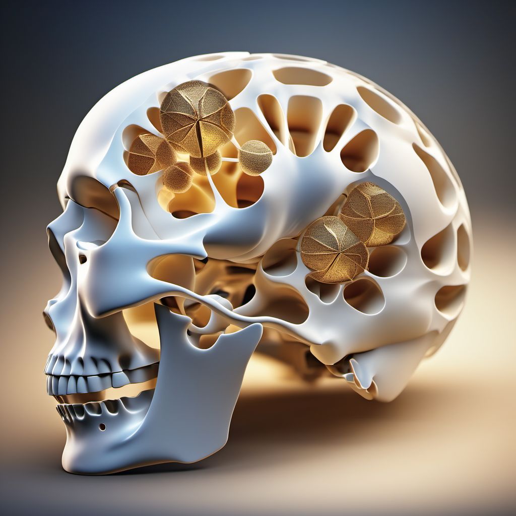 Unspecified nondisplaced fracture of sixth cervical vertebra digital illustration