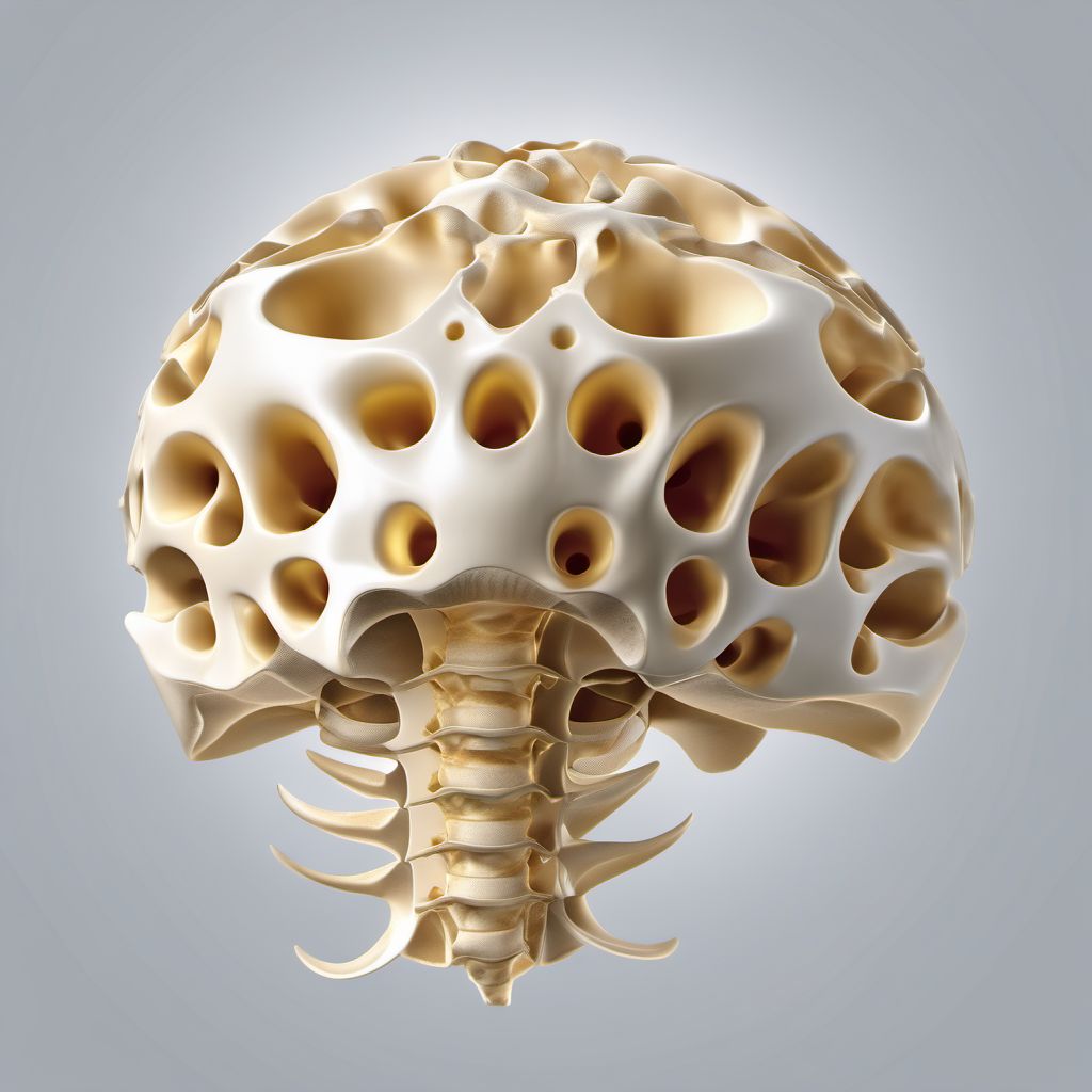 Unspecified traumatic spondylolisthesis of seventh cervical vertebra digital illustration