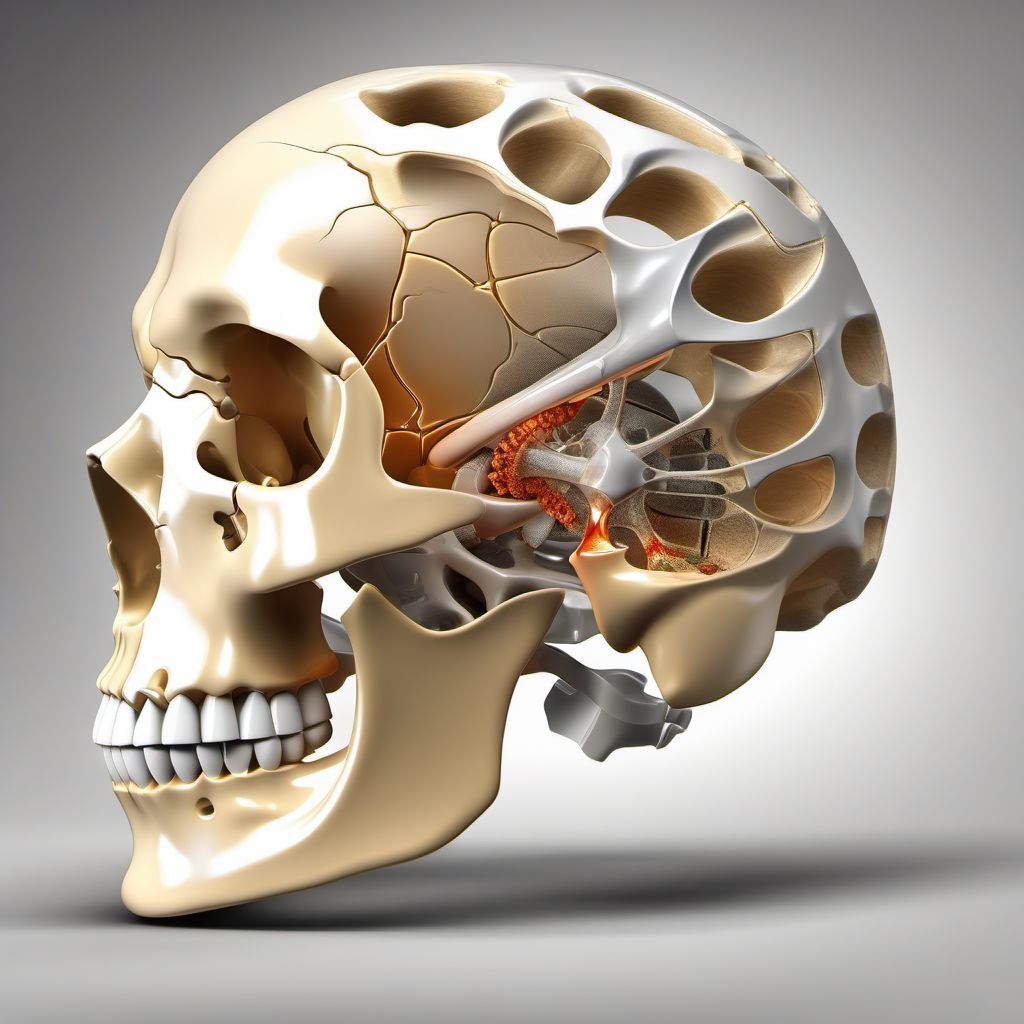 Other fracture of seventh cervical vertebra digital illustration