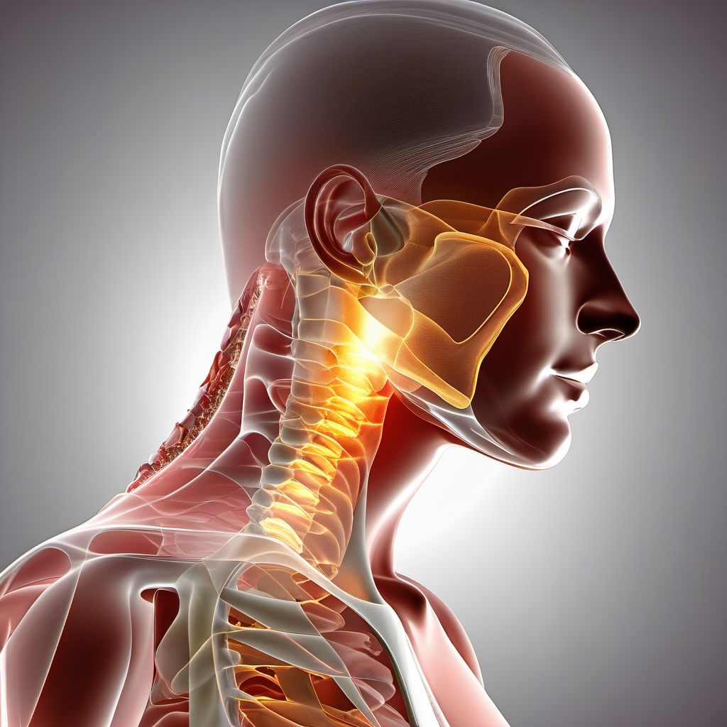 Fracture of neck, unspecified digital illustration