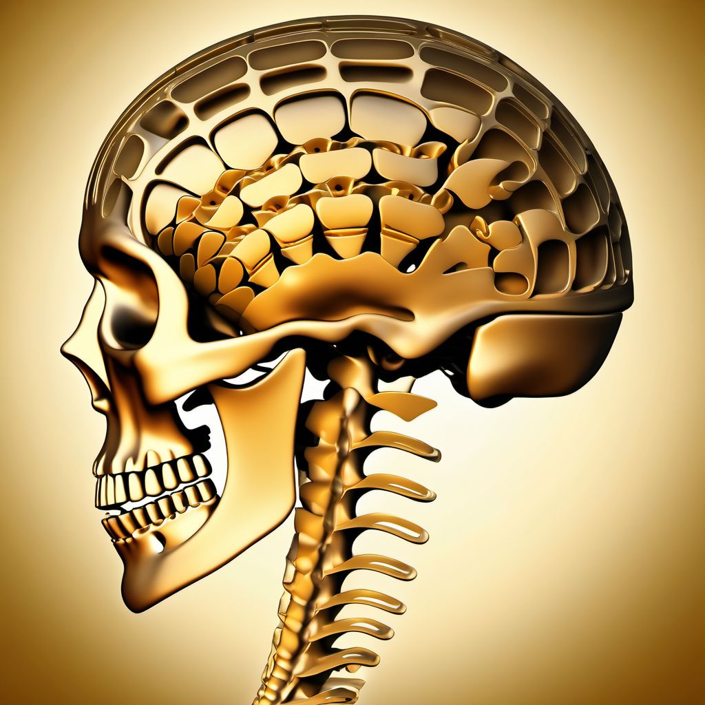 Subluxation of C4/C5 cervical vertebrae digital illustration