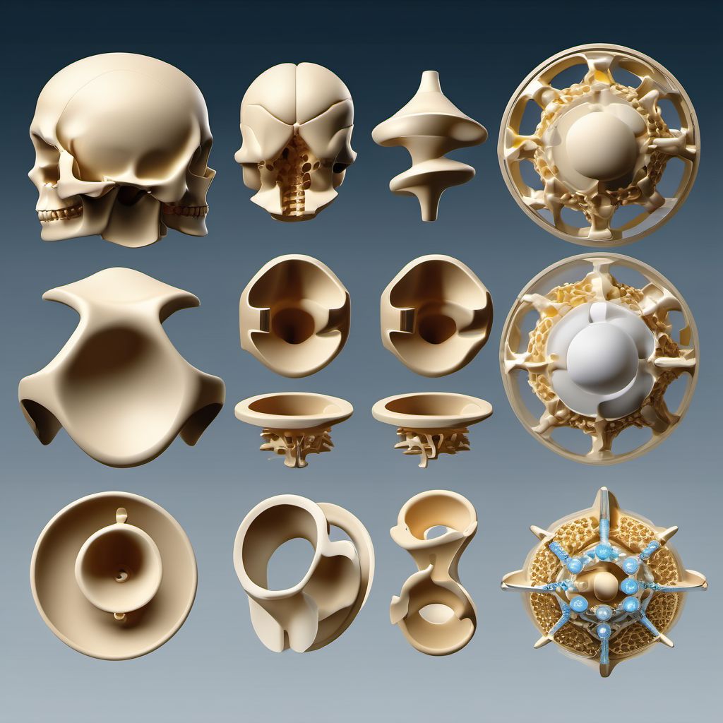 Subluxation and dislocation of C5/C6 cervical vertebrae digital illustration