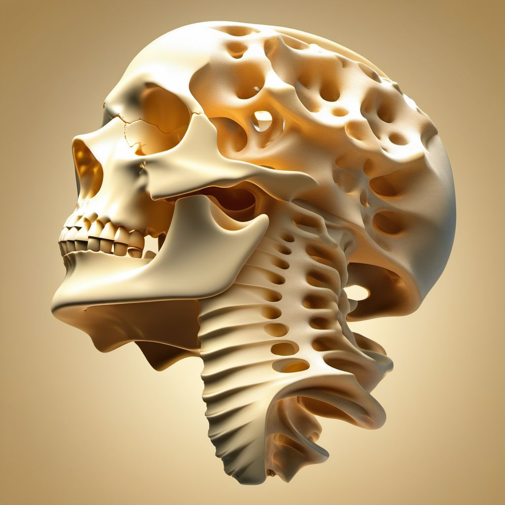 Dislocation of C5/C6 cervical vertebrae digital illustration