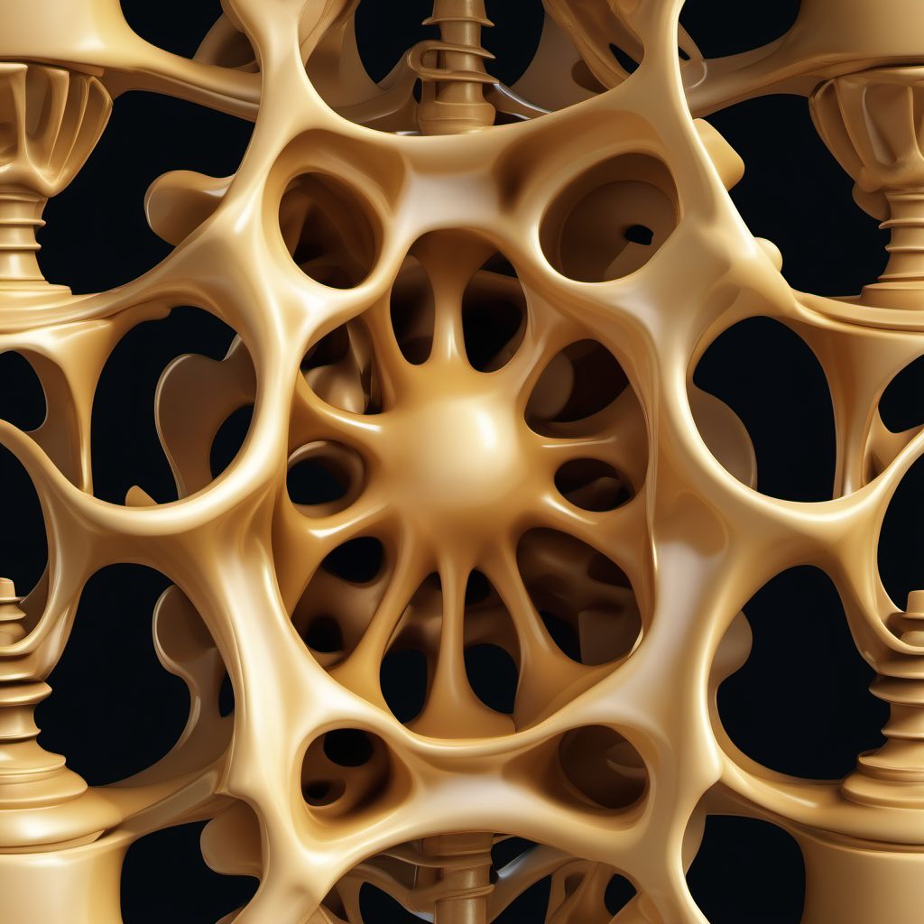 Dislocation of C6/C7 cervical vertebrae digital illustration