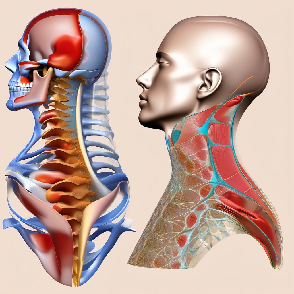 Dislocation of other parts of neck digital illustration