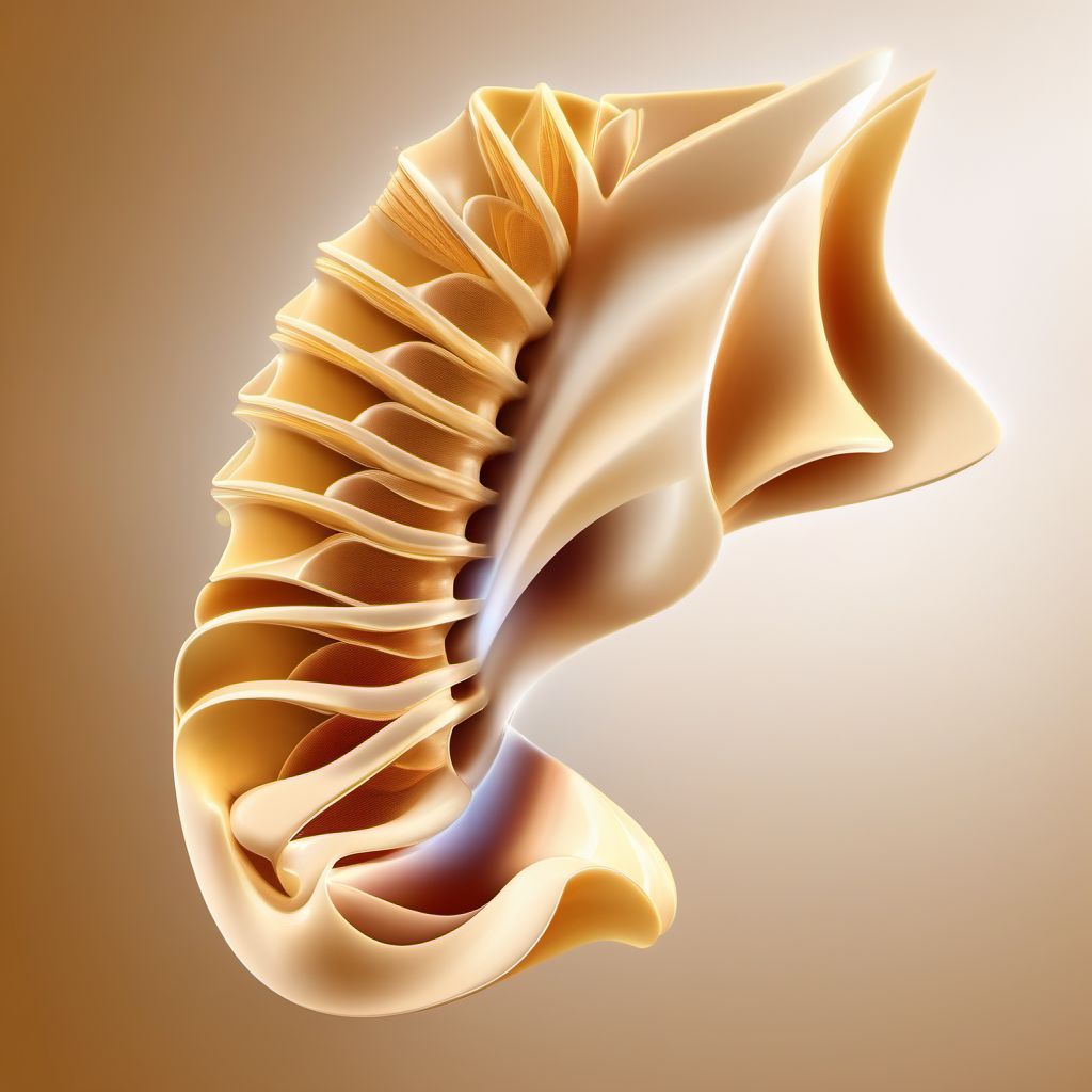 Sprain of ligaments of cervical spine digital illustration