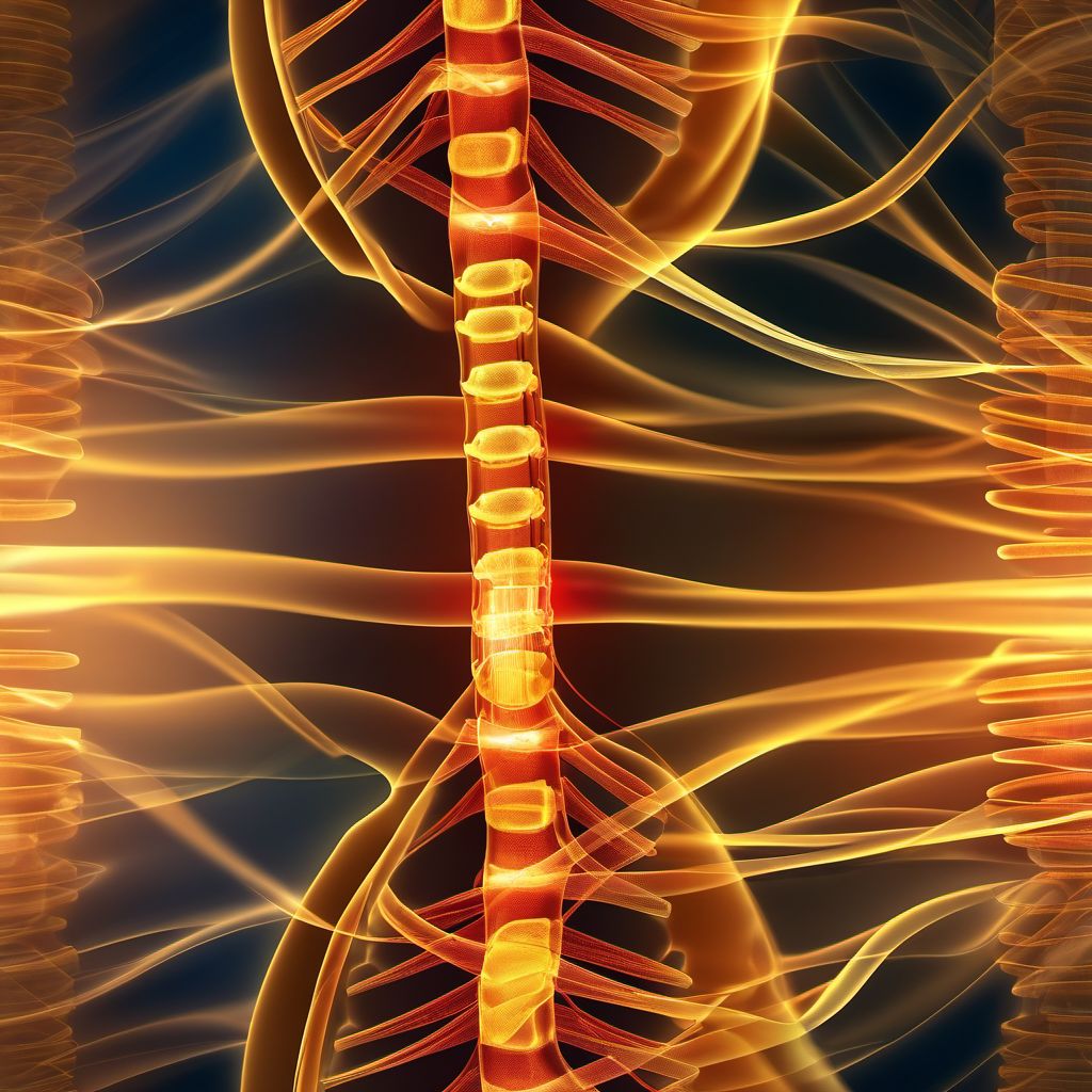 Other and unspecified injuries of cervical spinal cord digital illustration