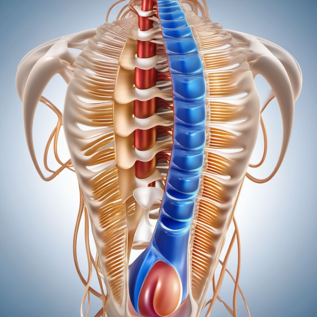 Anterior cord syndrome at C5 level of cervical spinal cord digital illustration