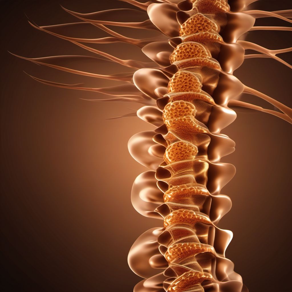Brown-Sequard syndrome at C5 level of cervical spinal cord digital illustration