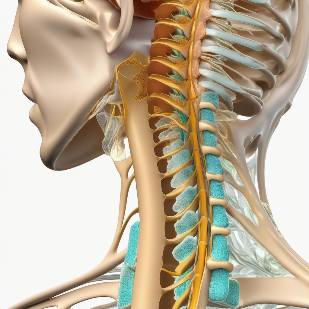 Other incomplete lesions of cervical spinal cord digital illustration
